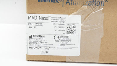 Teleflex MAD100 Intranasal Mucosal Atomization Device w/3mL Syringe - Box of 25